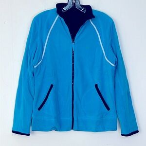 🌞 Curves New in Package turquoise & black zip up sweat jacket pockets M